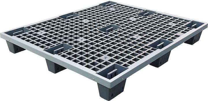 Паллет ТАРА.РУ TR 1210 LP (P) 1200х1000х140 мм (перфорированный на 9 ножках) c защитой бортов — паллеты и поддоны, ориентир…