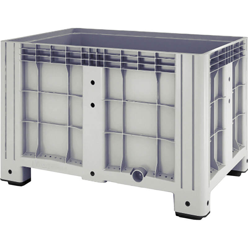 Контейнер ТАРА.РУ SDBOX 1208 SS 1200х800х800 мм (сплошной на полозьях) серый — контейнеры крупногабаритные, ориентир от 21…