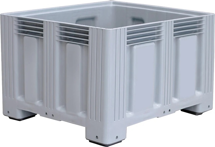 Контейнер ТАРА.РУ TR-Box 1210 S (758) мск 1200х1000х758 мм (сплошной на ножках) серый — контейнеры крупногабаритные…