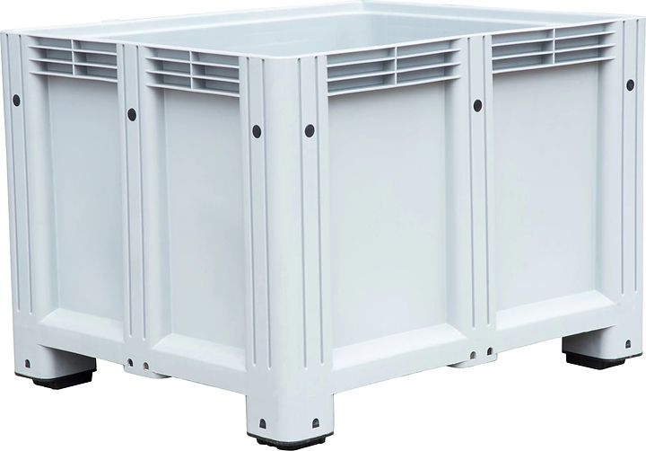 Контейнер ТАРА.РУ D-Box 1210 S (850) 1200х1000х850 мм (сплошной на ножках) серый — контейнеры крупногабаритные, ориентир от…