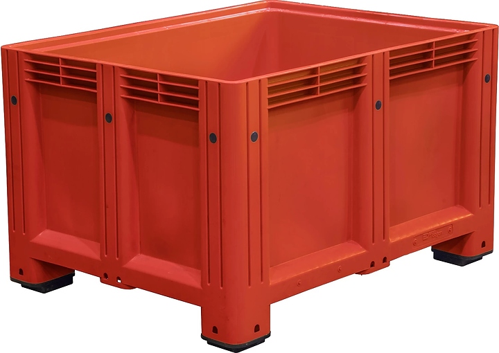 Контейнер ТАРА.РУ D-Box 1210 S (760) 1200х1000х760 мм (сплошной на ножках) красный — контейнеры крупногабаритные, ориентир…
